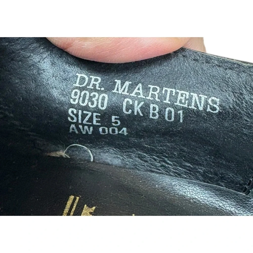 Vintage Dr. Martens Women's Mary Janes Double Buckle Leather Shoes Rare‎ Style 5